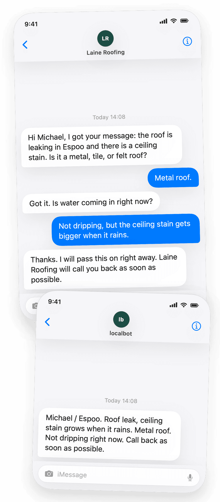 Message Rates May Apply localbot: stop losing website leads to faster competitors